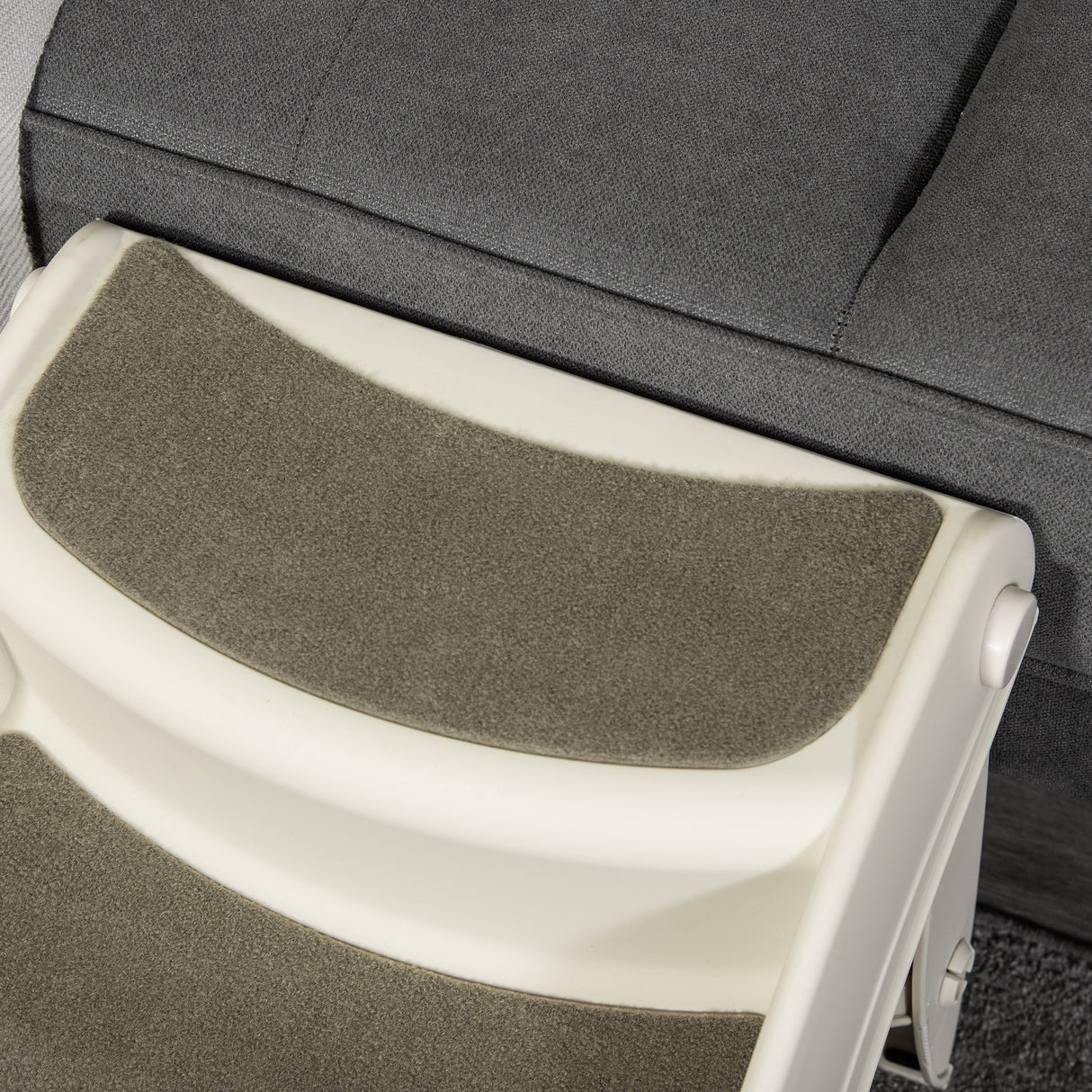 easycomfort scaletta per cani e gatti pieghevole con 3 gradini antiscivolo in pp 49x38x38 cm beige