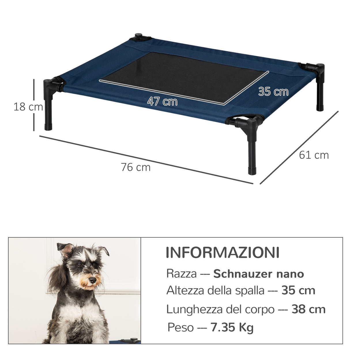 easycomfort easycomfort lettini per cani in tessuto traspirante impermeabile per cani fino 30kg 76x61x18cm