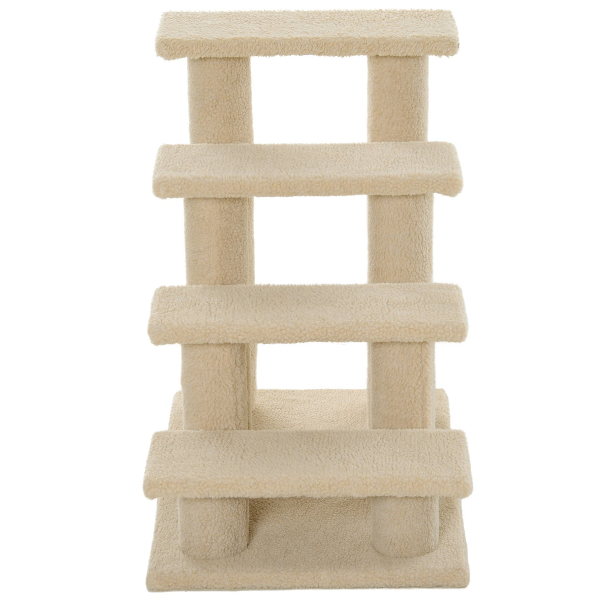 easycomfort easycomfort scaletta per animali domestici con 4 gradini e morbido rivestimento beige