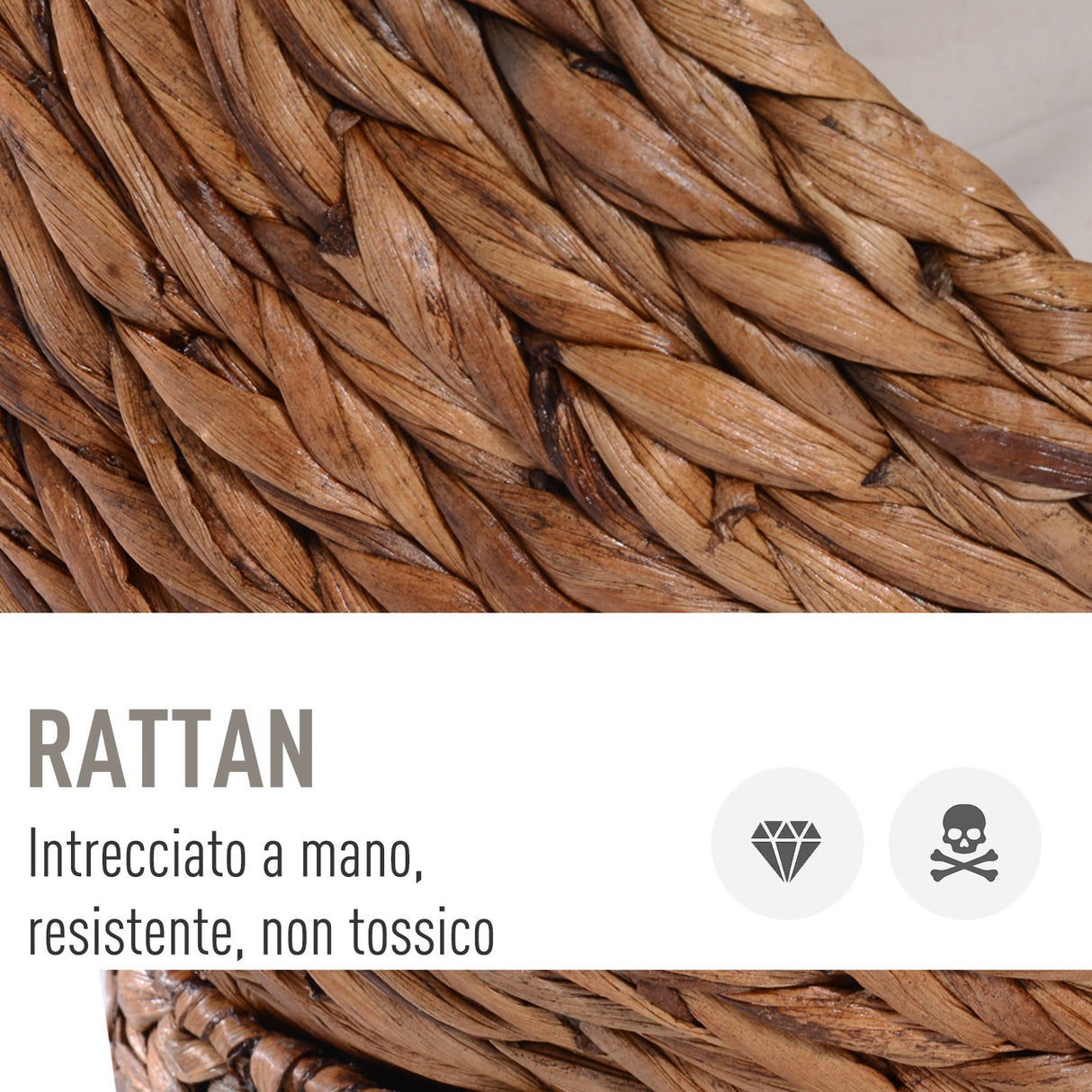 easycomfort easycomfort letto per gatti in vimini con cuscino in cotone bianco 42 x 33 x 52 cm