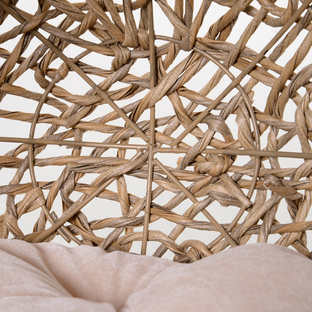 easycomfort easycomfort lettto per gatti in vimini marrone chiaro con cuscino 52x58cm