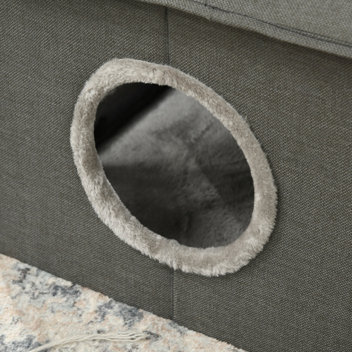 easycomfort easycomfort casetta per gatti con cuscini lavabili 2 entrate 39x43 5x40 5cm grigio