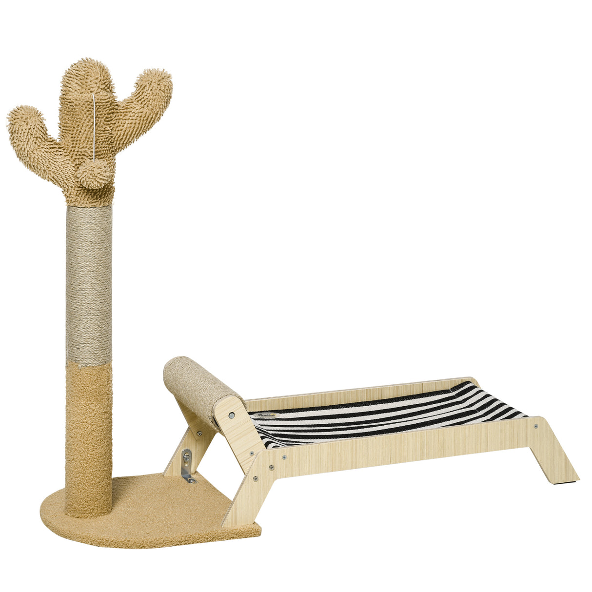 easycomfort amaca per gatti con tiragraffi per gatti a forma di cactus design 2 in 1 per interni 88.5x31.5x76.5 cm