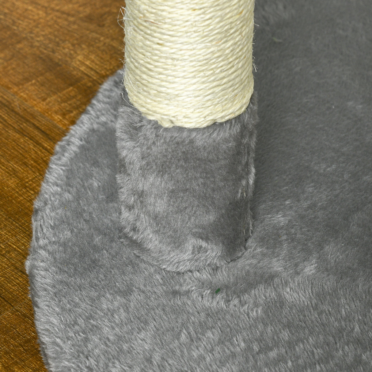 easycomfort easycomfort albero tiragraffi per gatti con pali in sisal lettino con cuscino e pallina 60x136cm grigio