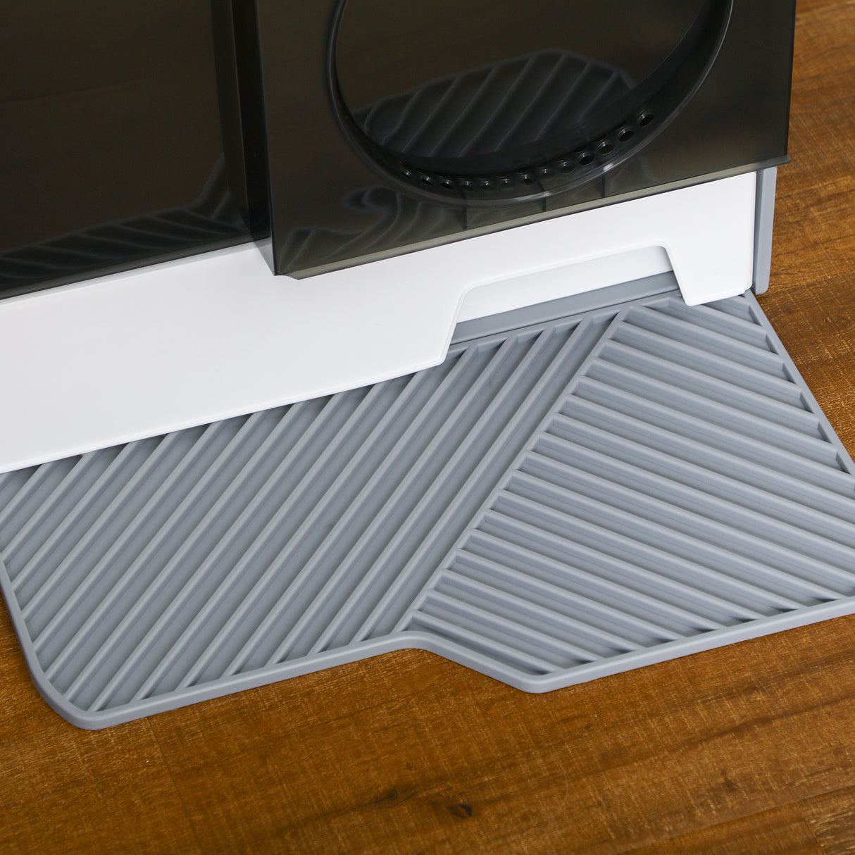 easycomfort lettiera per gatti chiusa con vassoio estraibile tappetino e paletta inclusi 47x45x42cm grigio