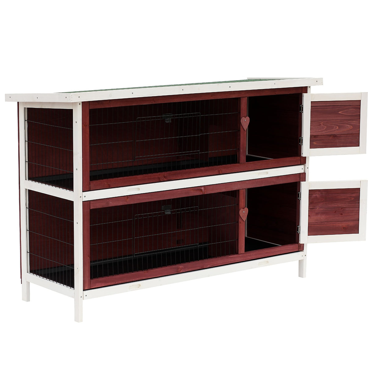 easycomfort easycomfort conigliera da esterno in legno gabbia per conigli impermeabile