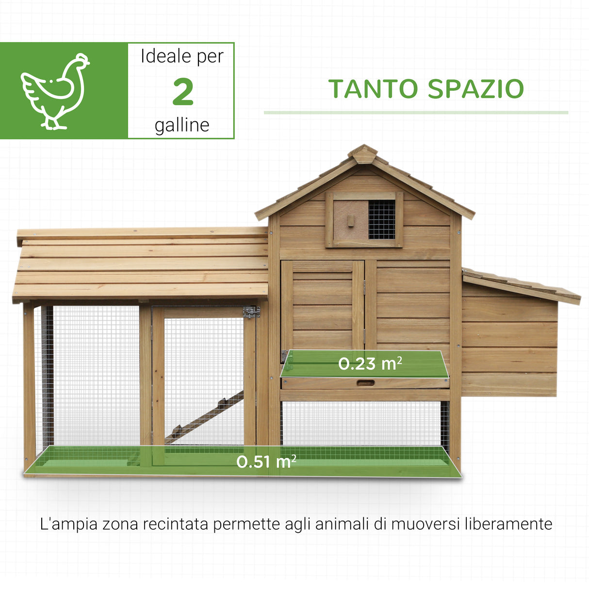 easycomfort easycomfort pollaio prefabbricato in legno per 2 galline per giardino