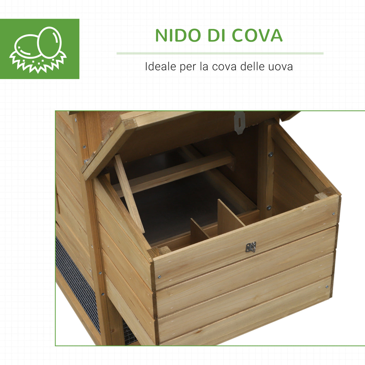 easycomfort easycomfort pollaio prefabbricato in legno per 2 galline per giardino