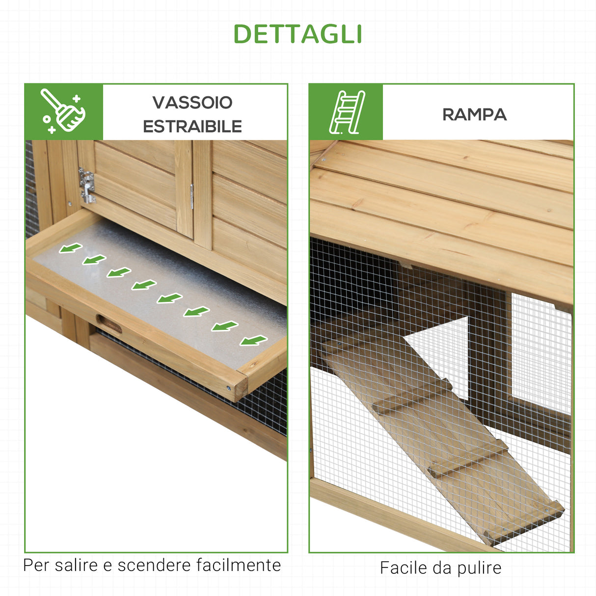 easycomfort easycomfort pollaio prefabbricato in legno per 2 galline per giardino