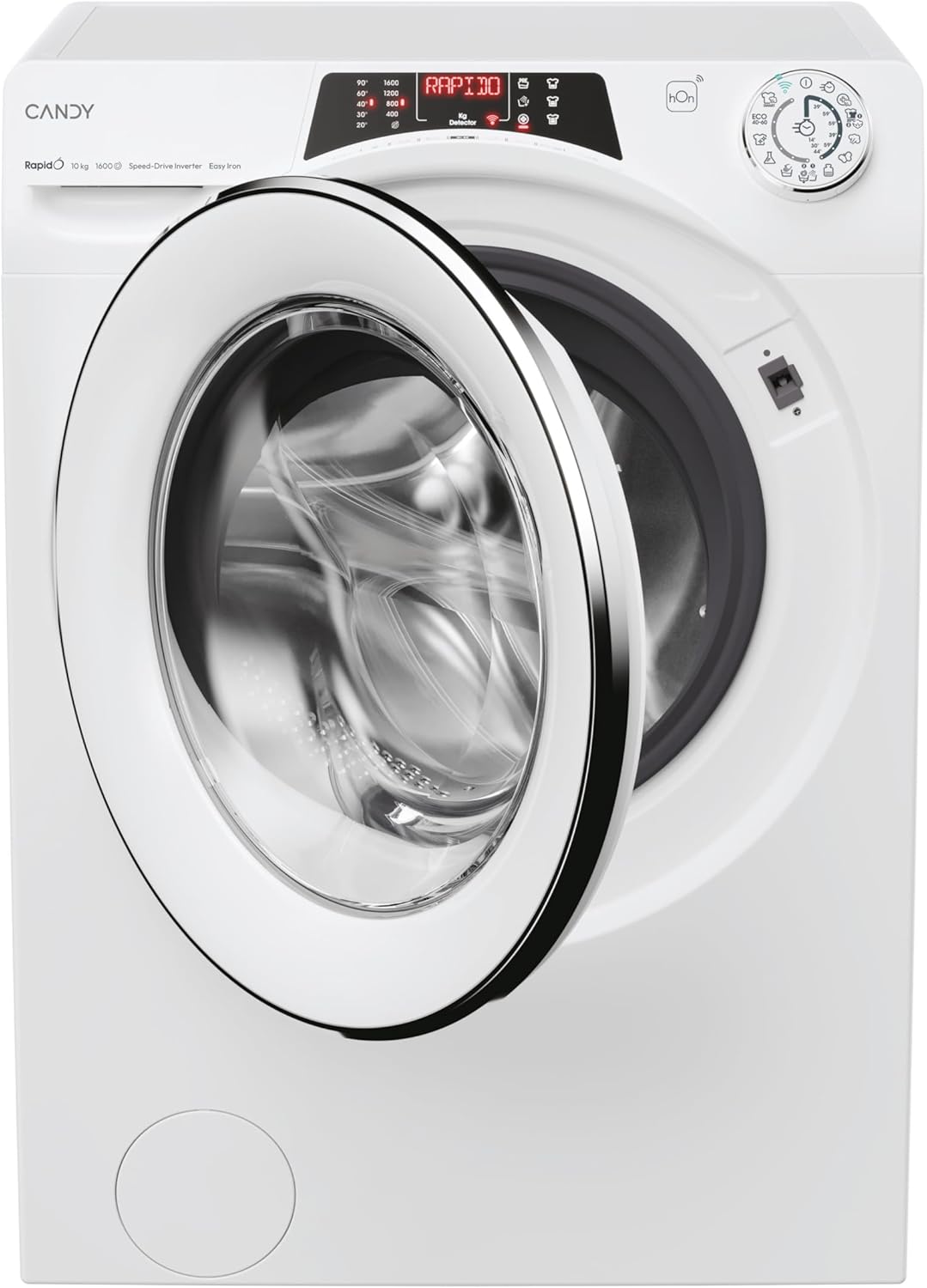 candy lavatrice a carico frontale candy rapido ro16106dwmct1 s 10 kg classe a 1600 giri a85xl60xp58 funzione vapore app hon bianco ean 8059019044354