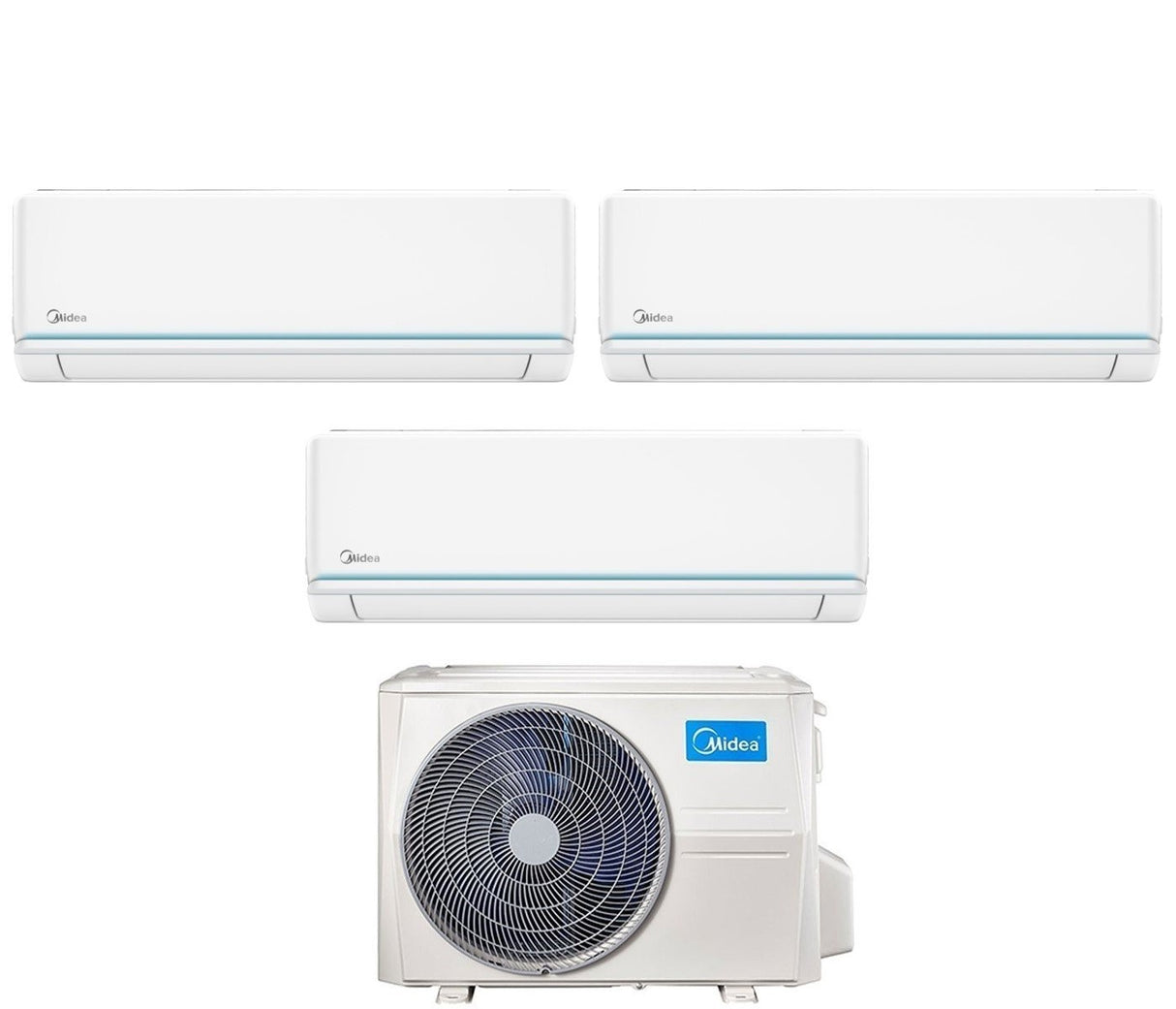 climatizzatore condizionatore midea trial split inverter serie evolution 9_12_12 con m3of 27hfn8 q r 32 wi fi optional 9000_12000_12000