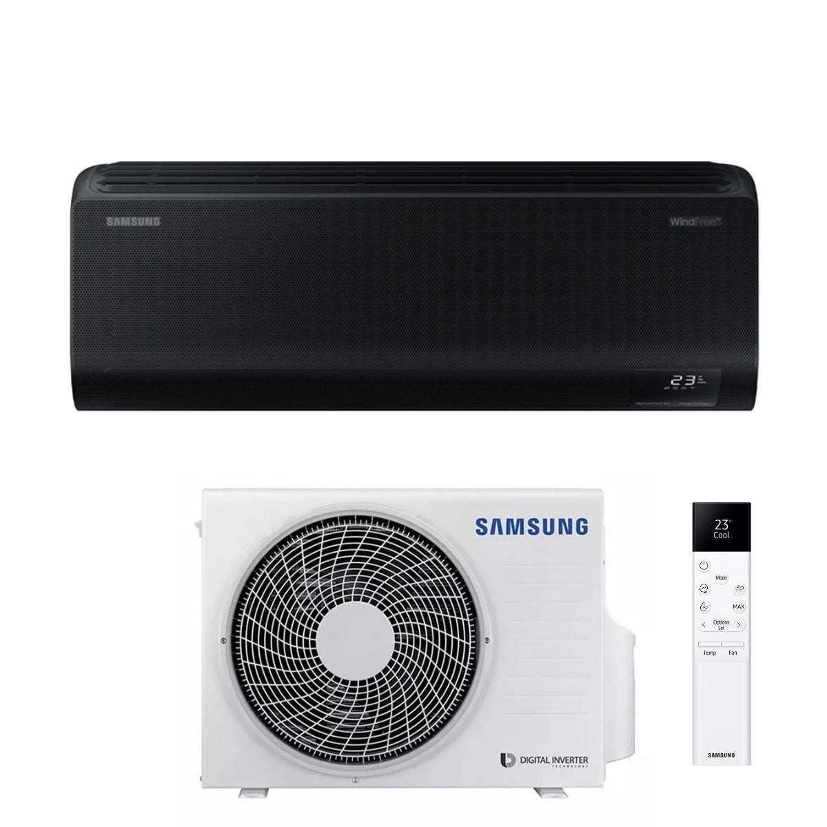 samsung condizionatore samsung inverter serie windfree black 9000 btu f ar09blk r 32 wi fi integrato