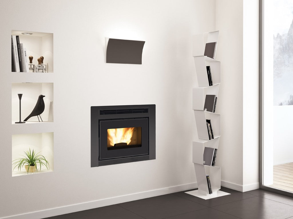 inserto camino a pellet ventilato la nordica modello comfort idro l80 19 kw