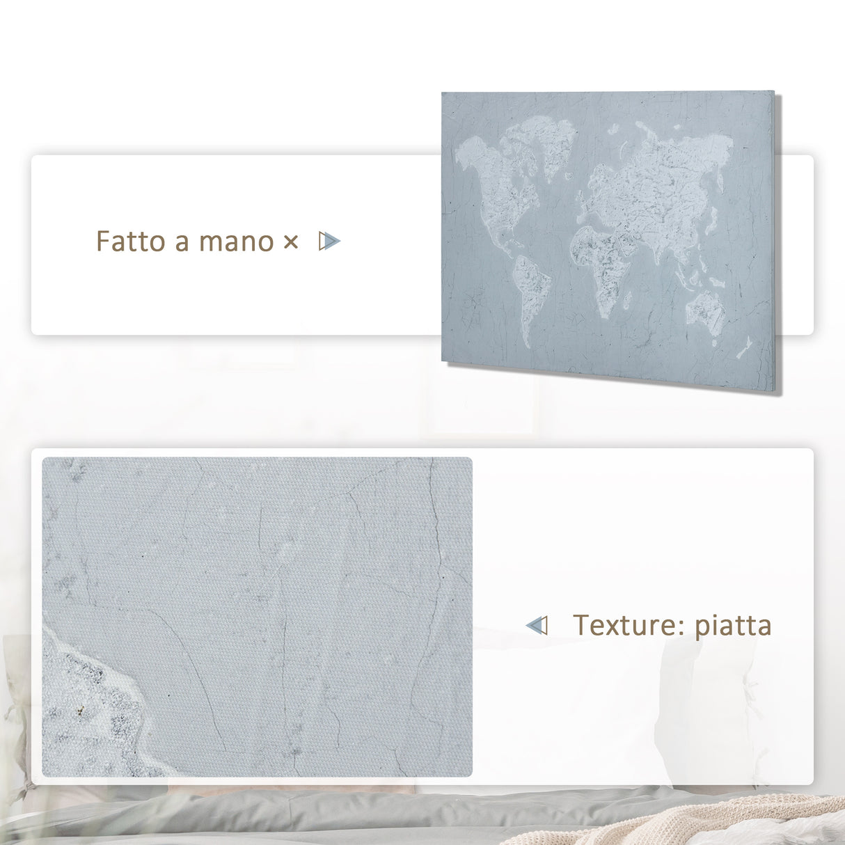 easycomfort easycomfort stampa su tela in legno di pino 120x90cm per casa e ufficio grigia e bianca