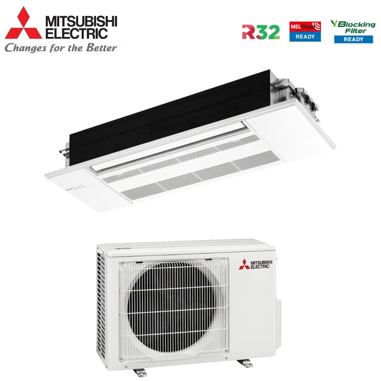 climatizzatore condizionatore mitsubishi electric inverter cassetta slz m25fa suz m25va 9000 btu gas r 32 novita wi fi optional copia