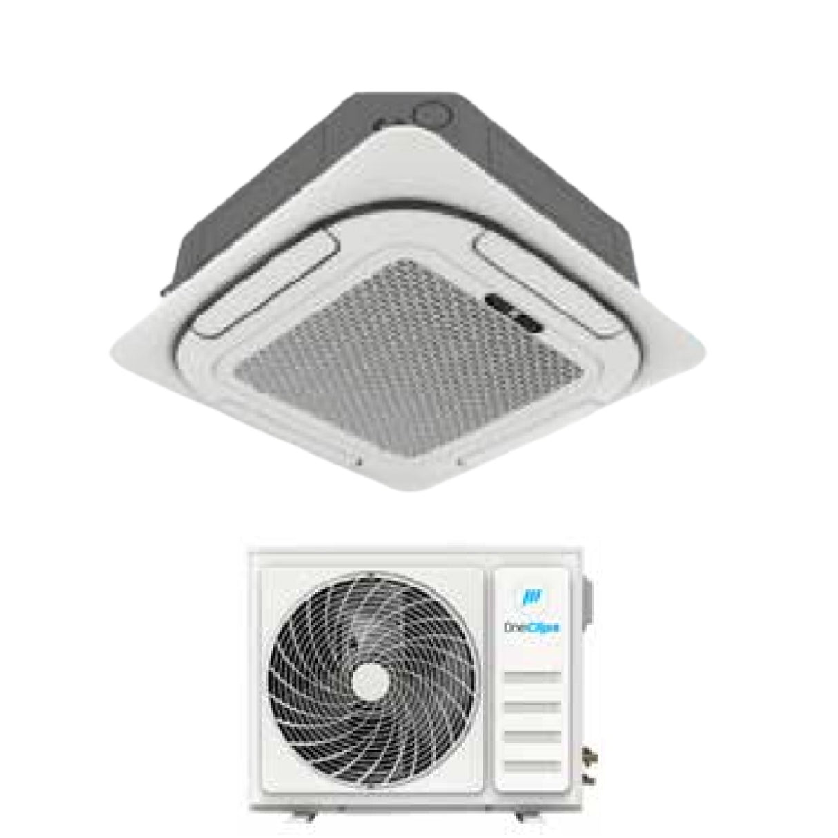 oneclima climatizzatore condizionatore oneclima inverter cassetta 4 vie 18000 btu air 18 cst m r 32 wi fi optional griglia inclusa con telecomando e comando a filo