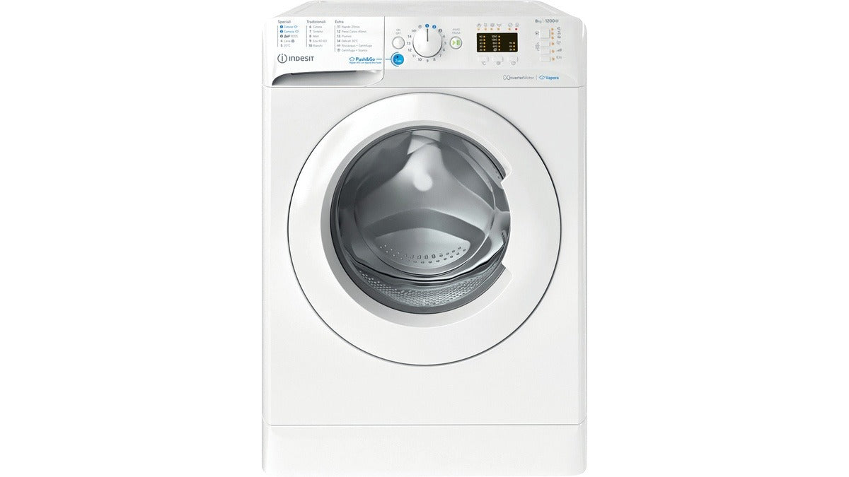 indesit lavatrice a carico frontale indesit bwa 81295x wv it innex steam 8 kg classe b 1200 giri a845xl595xp63 motore inverter auto pulizia bianco ean 8050147668078