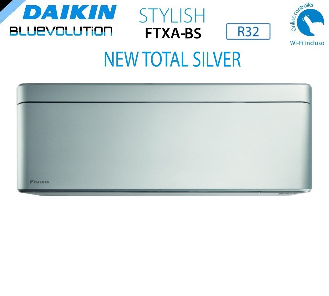 area occasioni unita interna a parete daikin bluevolution serie stylish total silver 9000 btu ftxa25bs r 32 wi fi integrato colore grigio argento