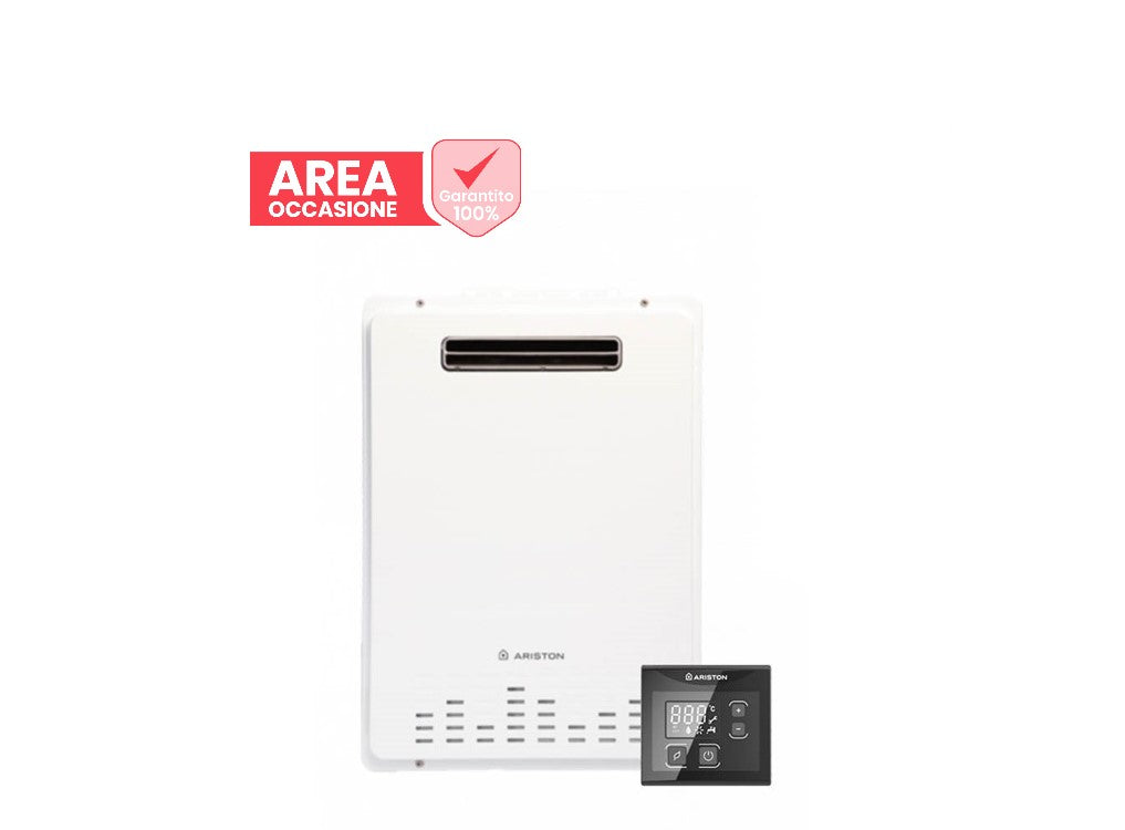 ariston area occasioni 2296 scaldabagno a gas ariston next evo x outdoor 26 eu metano 26 lt da esterno low nox 3632462