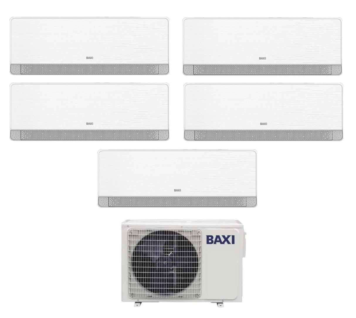 baxi condizionatore penta split baxi sidera 99121212 con lsgt125 5m r 32 wi fi integrato