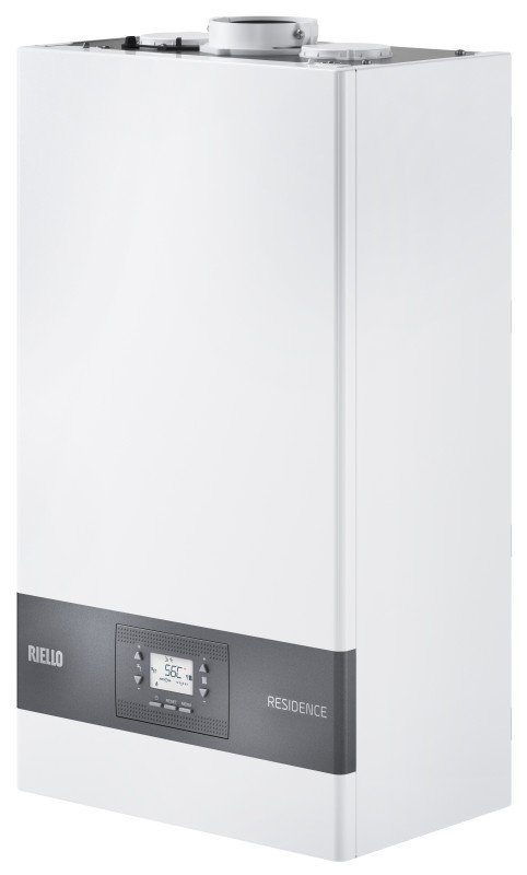 caldaia a gas riello residence condens 25 kis gpl a condensazione completa di kit fumi new erp