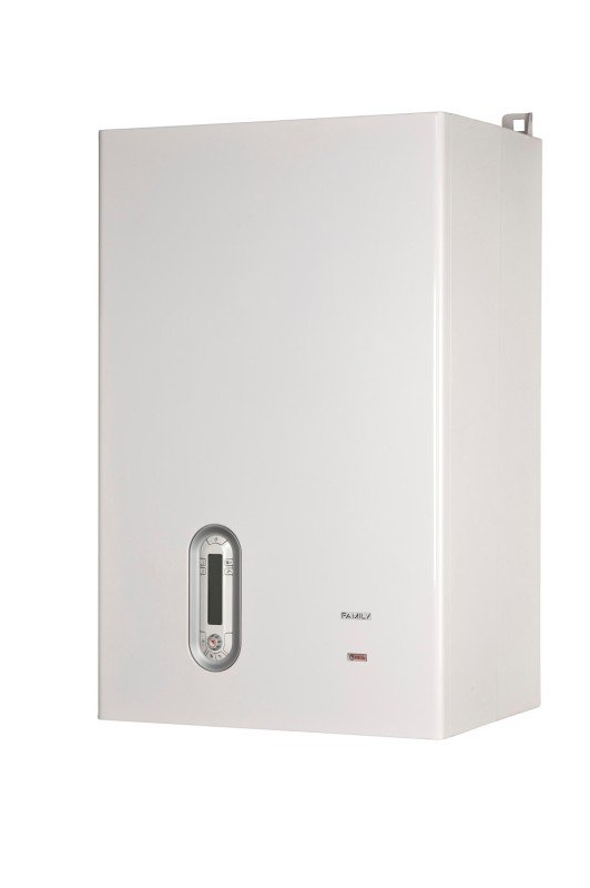 caldaia riello family aqua condens 3.5 a condensazione con bollitore di 60 lt completa di kit scarico fumi erp