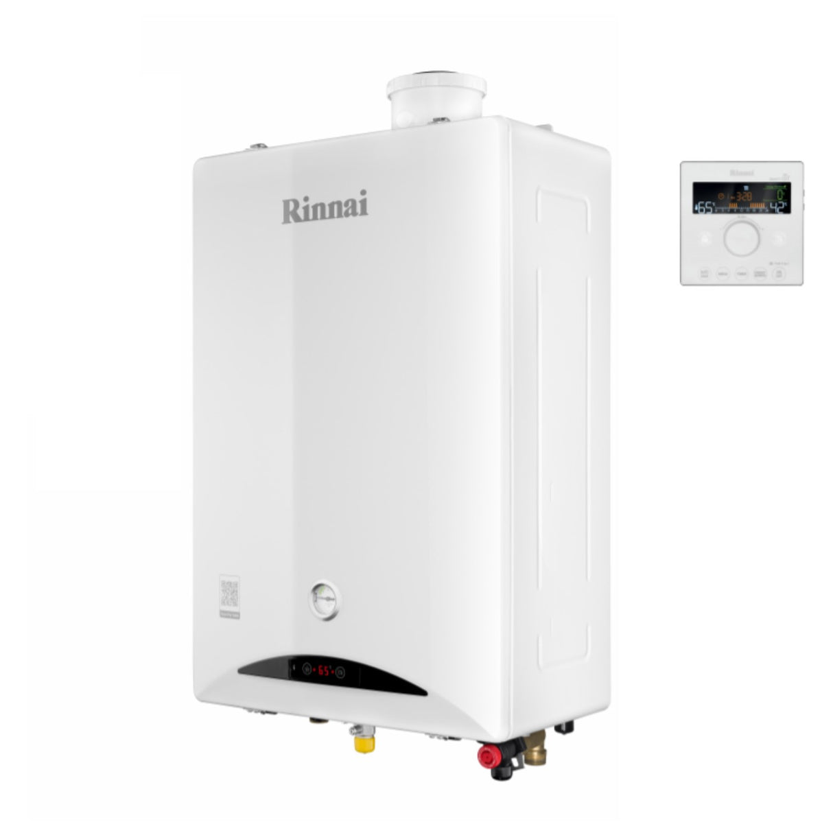 caldaia rinnai a condensazione zen 34 kw low nox wi fi integrato neutralizzatore condensa integrato cod. reb kbi3535ff ng metano completa di kit fumi