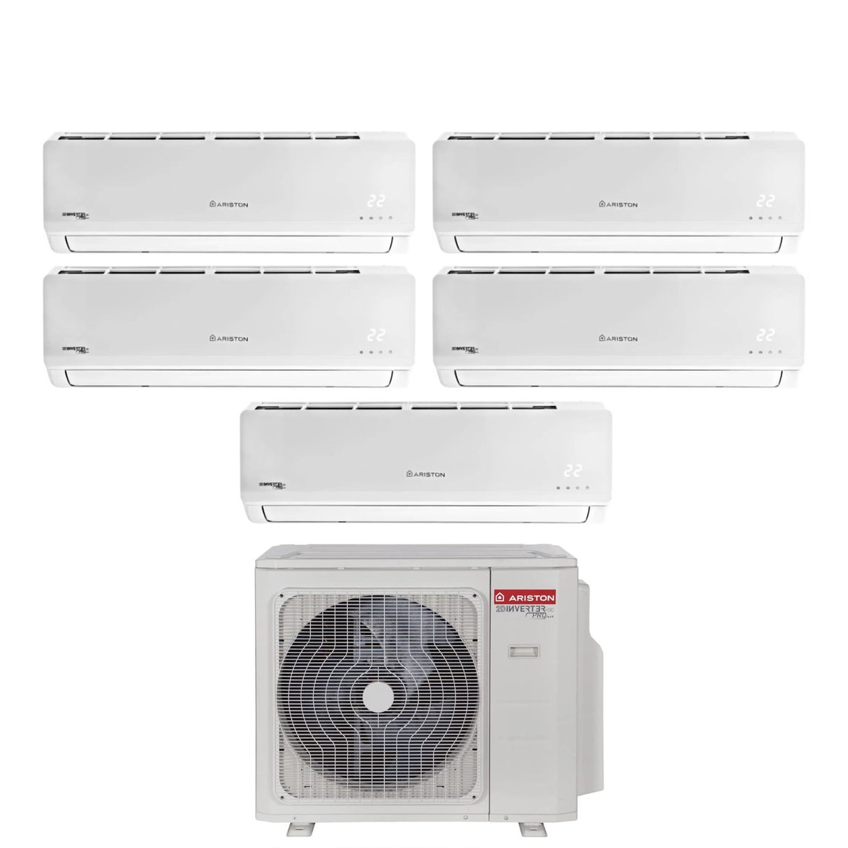 climatizzatore condizionatore ariston penta split inverter serie prios 9+9+9+9+9 con penta 121 xd0c o r 32 wi fi optional 9000+9000+9000+9000+9000