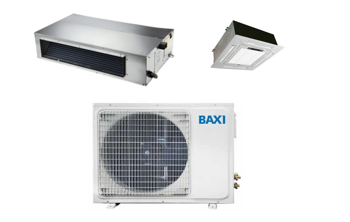 climatizzatore condizionatore baxi dual split inverter cassetta 9000 lsgnk25 xm _ canalizzato 12000 lsgnd50 xm con lsgt50 2m wi fi integrato