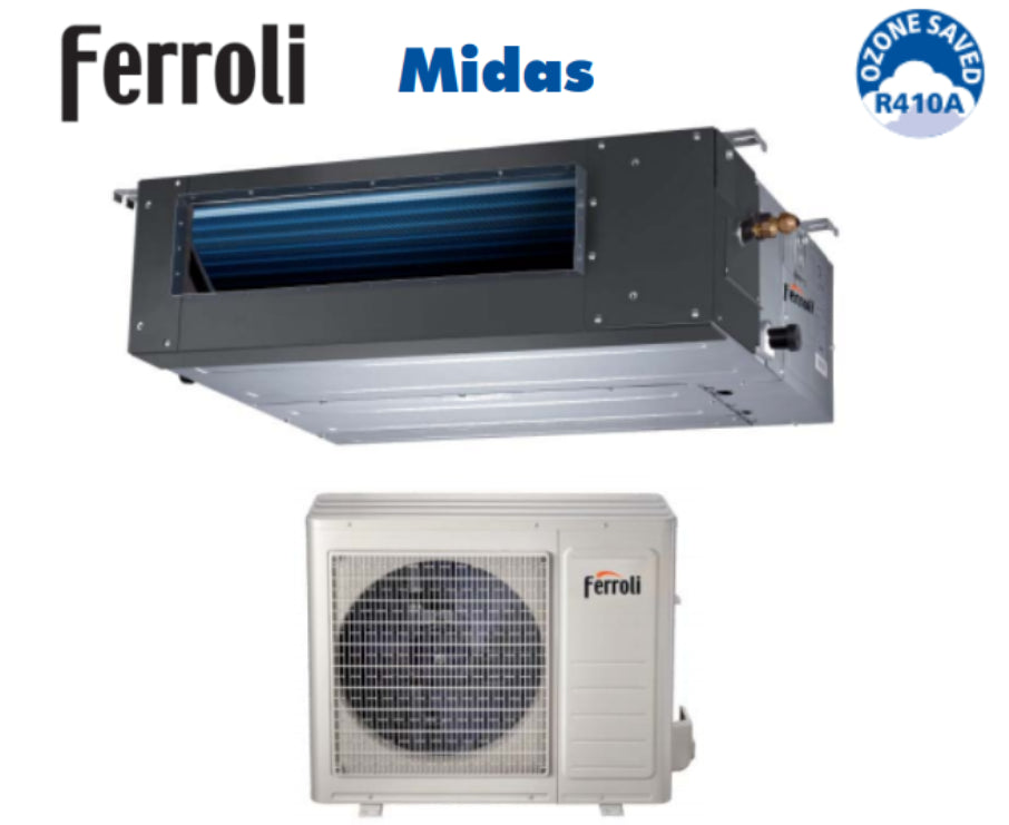climatizzatore condizionatore canalizzato ferroli serie midas inverter 18000 btu r 32 2c04920f