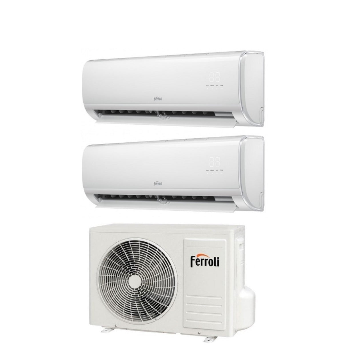 climatizzatore condizionatore dual split inverter ferroli giada s 9000_9000 btu con 18 2 wi fi integrato alexa e google home 9_9 novita