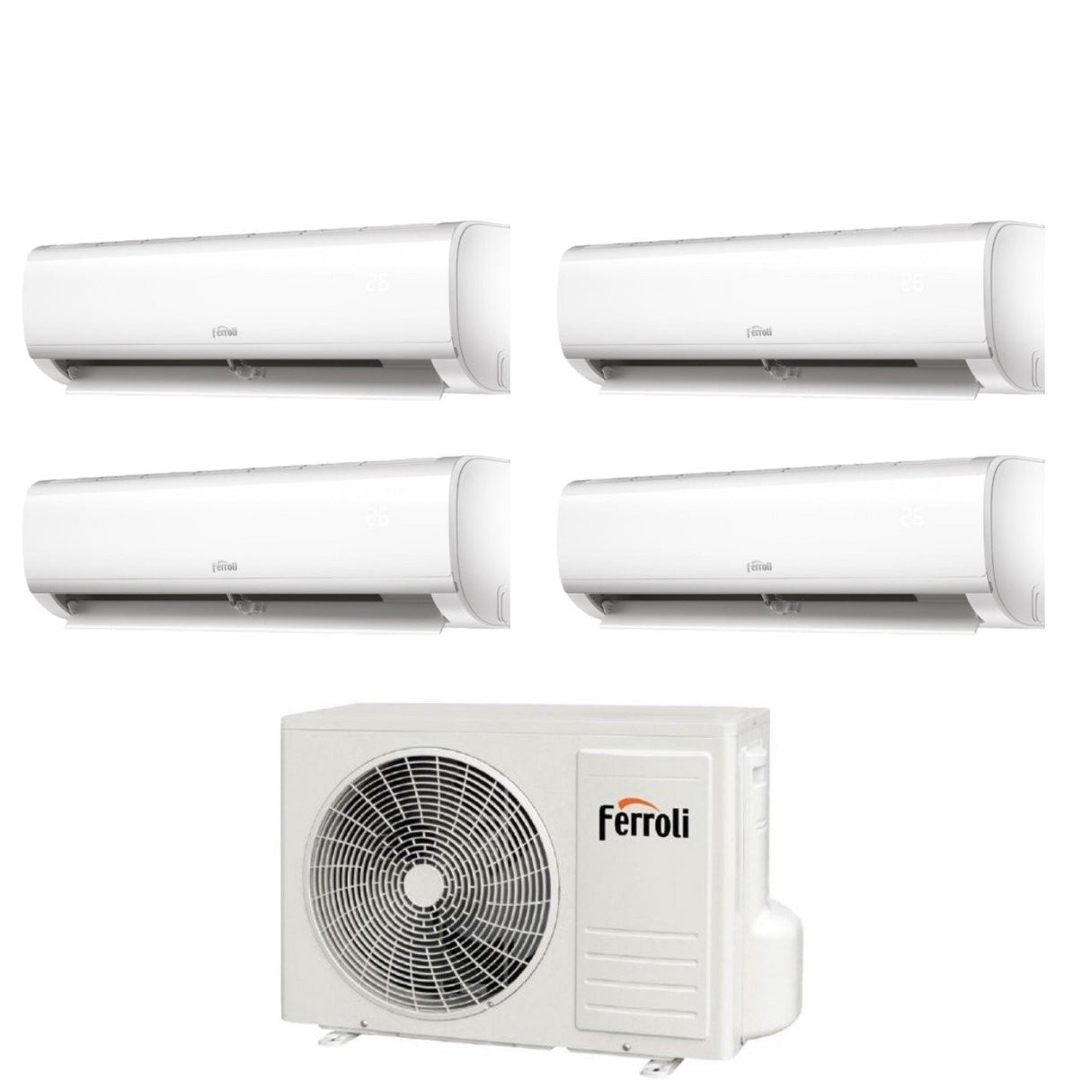 climatizzatore condizionatore ferroli quadri split inverter serie diamant plus m 7_7_7_9 con 28 4 r 32 wi fi integrato 7000_7000_7000_9000 novita