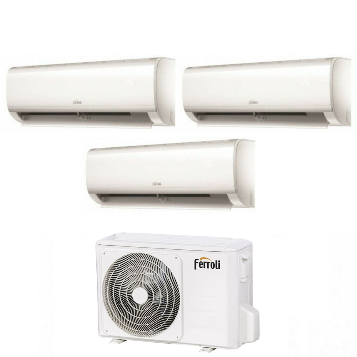 climatizzatore condizionatore ferroli trial split inverter serie diamant m 12_12_12 con 27 3 r 32 wi fi integrato 12000_12000_12000 novita