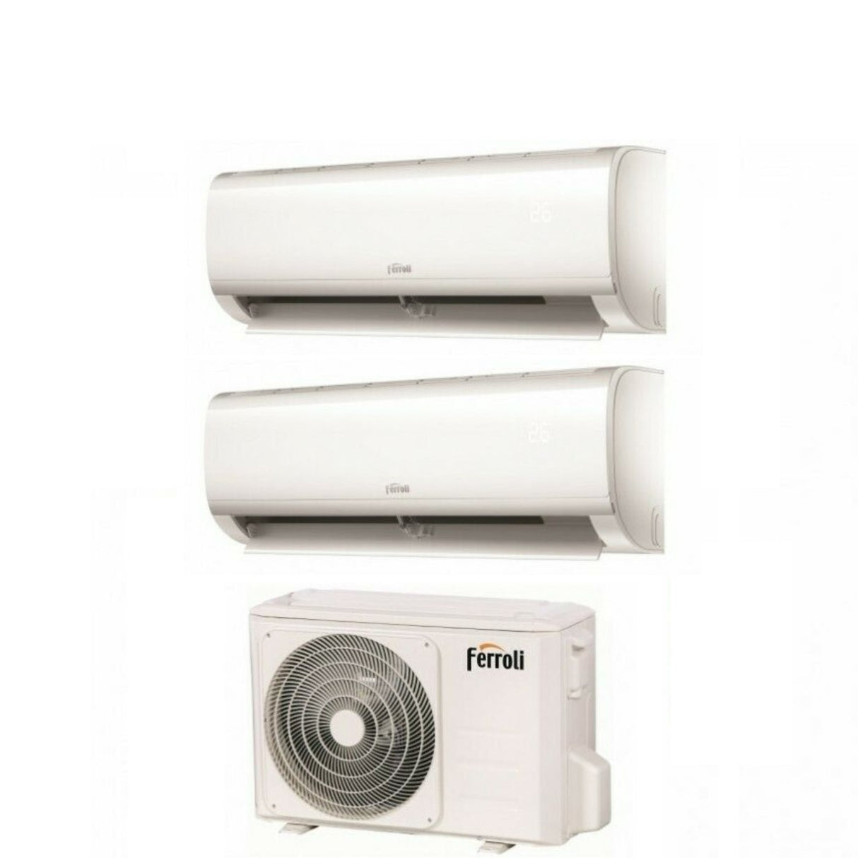 climatizzatore condizionatore ferroli trial split inverter serie diamant plus m 12_12_12 con 27 3 r 32 wi fi integrato 12000_12000_12000 novita