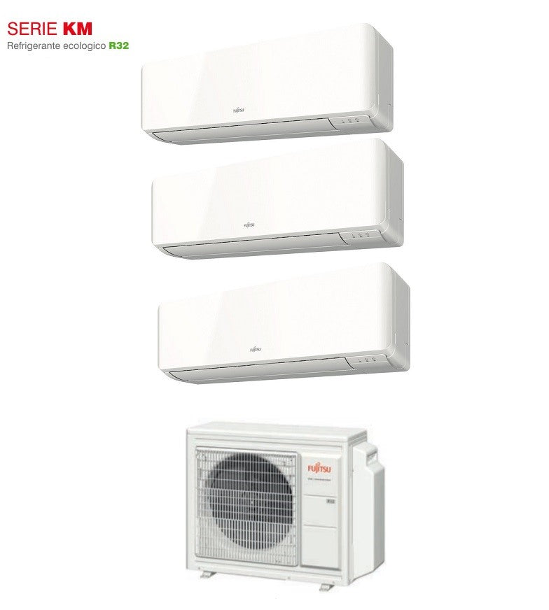 climatizzatore condizionatore fujitsu trial split inverter serie km 9_9_12 con aoyg18kbta3 r 32 9000_9000_12000 wi fi optional kmcc novita 12658