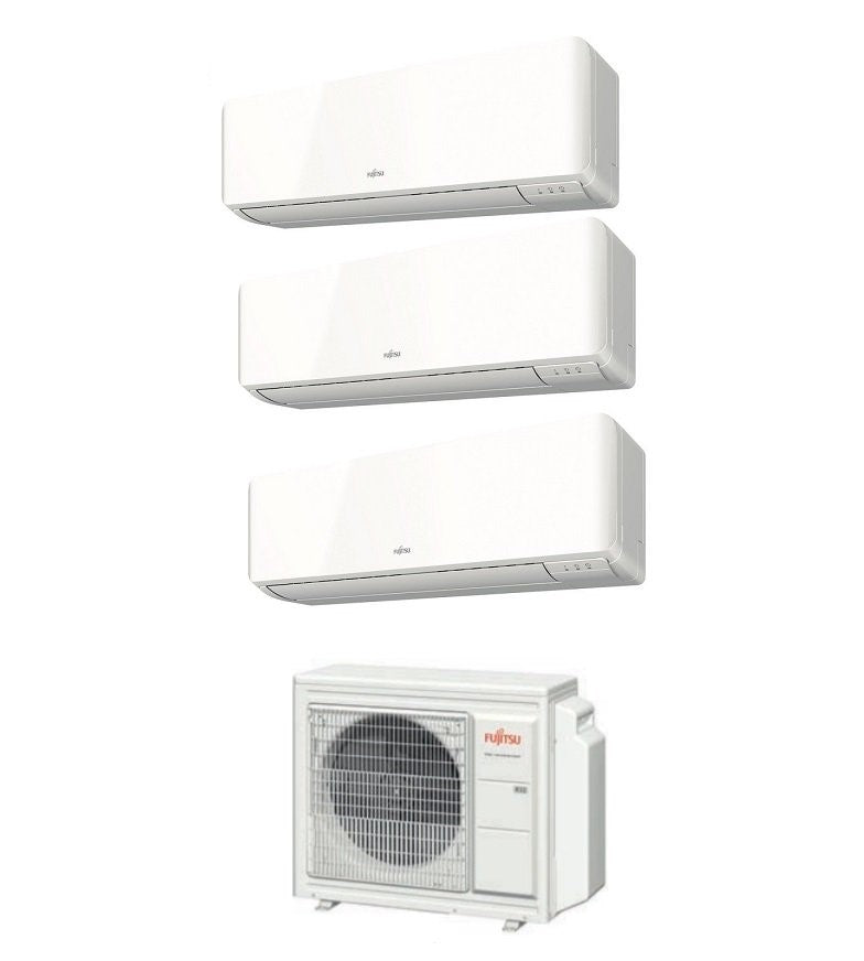 climatizzatore condizionatore fujitsu trial split inverter serie km 9_9_12 con aoyg24kbta3 r 32 9000_9000_12000 wi fi optional kmcc novita