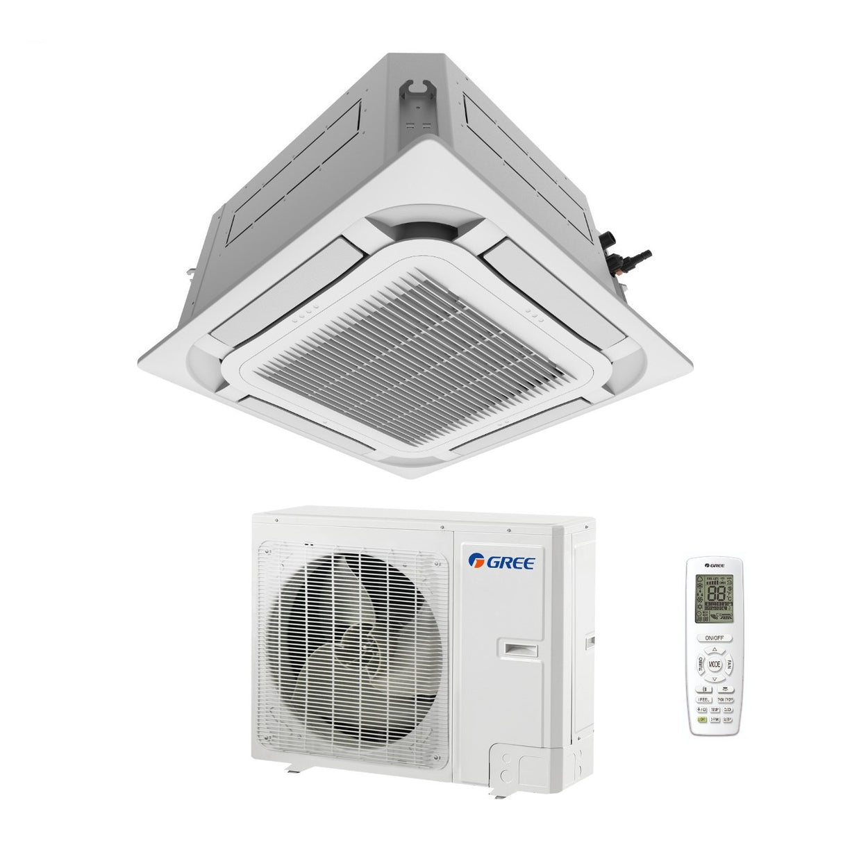 climatizzatore condizionatore gree a cassetta a 8 vie 48000 btu gud140t a t r 32 wi fi optional monofase con telecomando e pannello incluso novita 10568