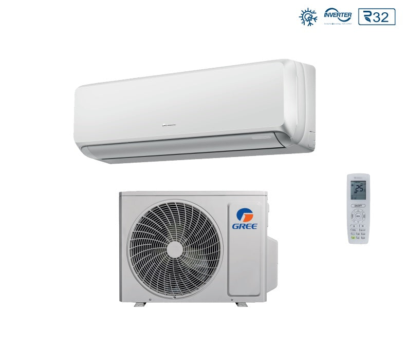 climatizzatore condizionatore gree inverter serie fuli 9000 btu r 32 wi fi integrato a__ a_ alexa google home gwh09ataxb k6dna4b