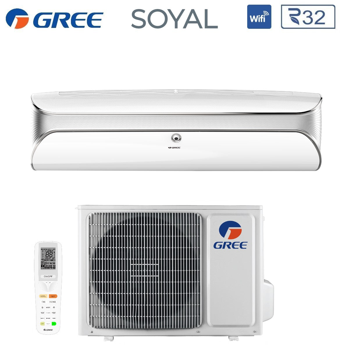 climatizzatore condizionatore green inverter serie soyal 18000 btu gwh18akc k6dna1a i r 32 wi fi integrato a__ a_