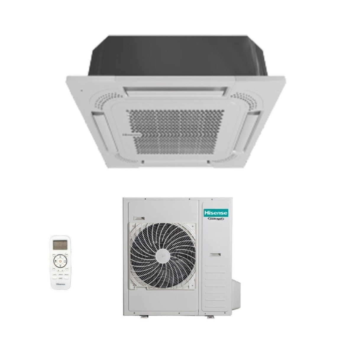 climatizzatore condizionatore hisense a cassetta 42000 btu auc125ur4shb3 _ auw125u4rt5 r 32 con telecomando e pannello incluso