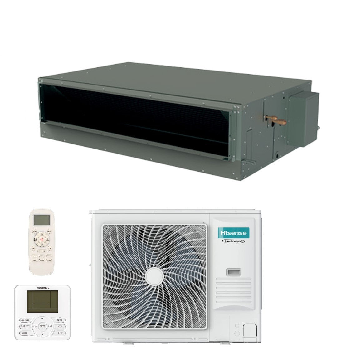 climatizzatore condizionatore hisense canalizzato 60000 btu aud175ux4shh3 comando a filo incluso