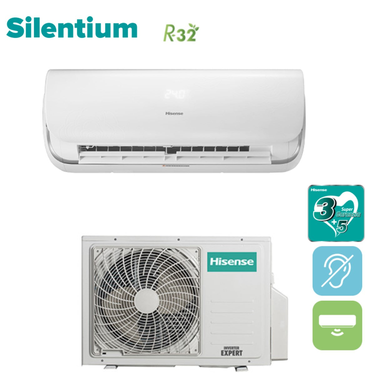 climatizzatore condizionatore hisense inverter serie silentium 9000 btu qa25xx00g wi fi r 32 new 2018