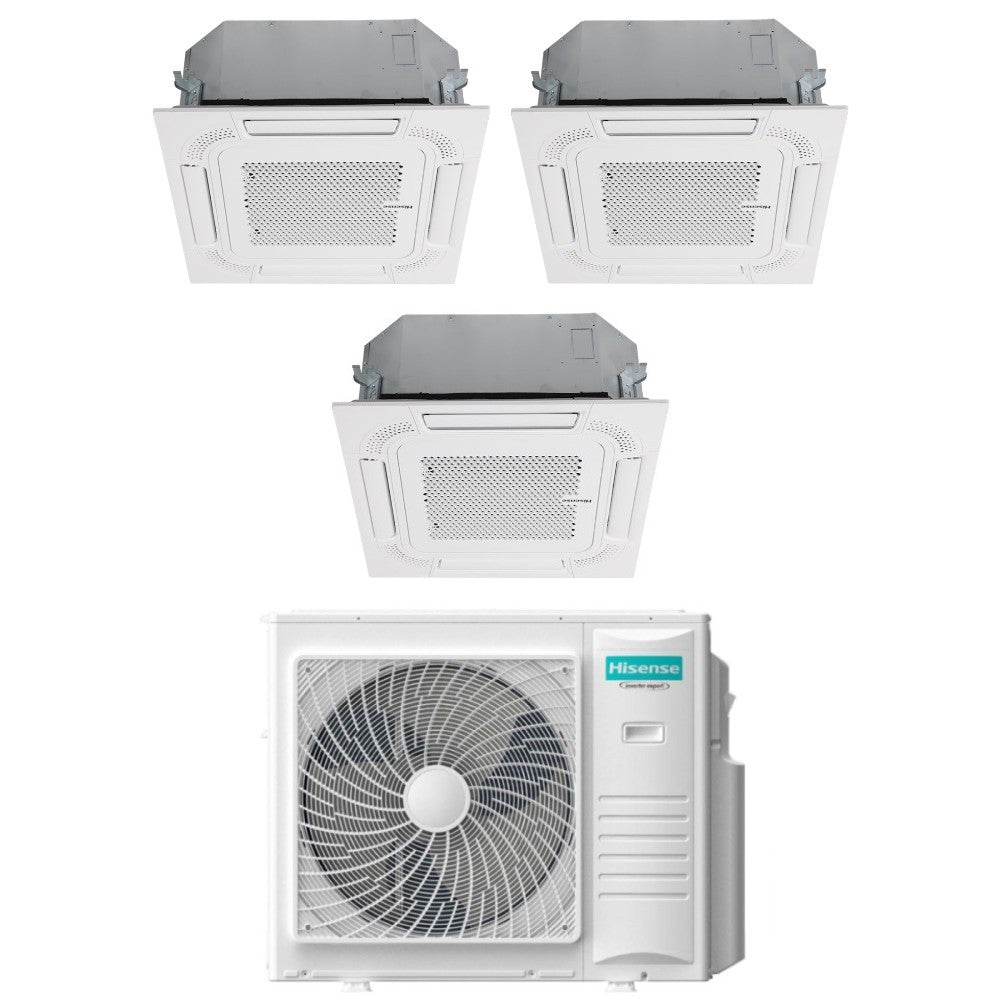 climatizzatore condizionatore hisense trial split a cassetta 18_18_18 con 4amw105u4raa r 32 18000_18000_18000