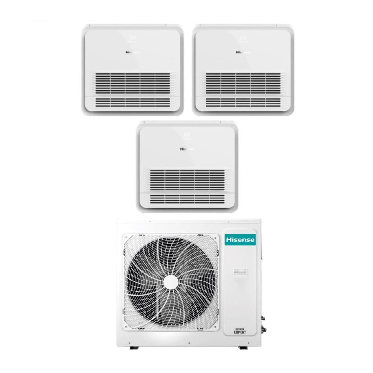 climatizzatore condizionatore hisense trial split console akt 12_12_12 con 4amw81u4raa r 32 12000_12000_12000 con comando remoto novita