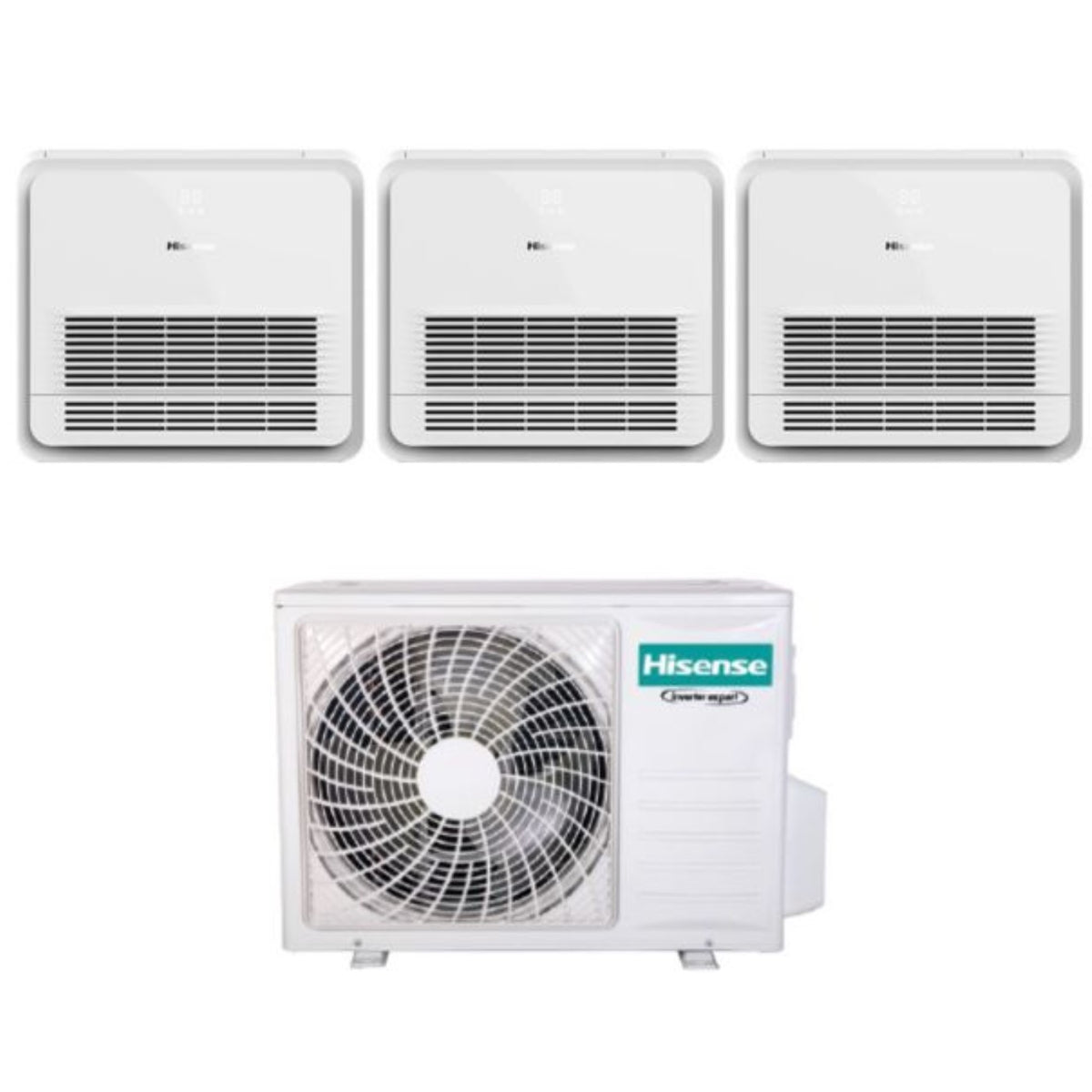 climatizzatore condizionatore hisense trial split console akt 9_12_12 con 3amw72u4rfa r 32 9000_12000_12000 con comando remoto novita