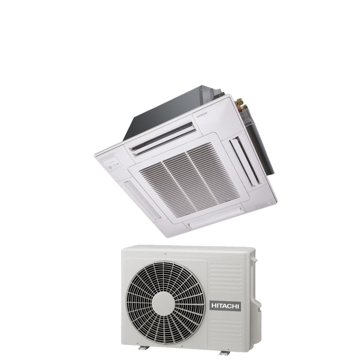 climatizzatore condizionatore hitachi a cassetta 4 vie inverter 9000 btu rai 25rpe r 32 wi fi optional con griglia inclusa novita