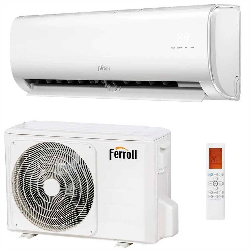 climatizzatore condizionatore inverter ferroli ambra s 12000 btu r 32 wi fi integrato novita