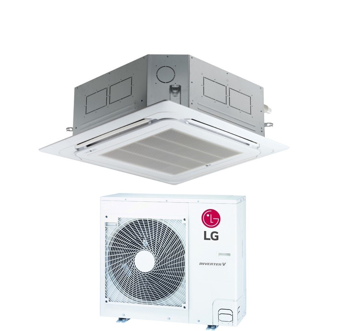 climatizzatore condizionatore lg cassetta a 4 vie inverter 30000 btu ut30f r 32 wi fi optional con comando a filo e pannello incluso novita