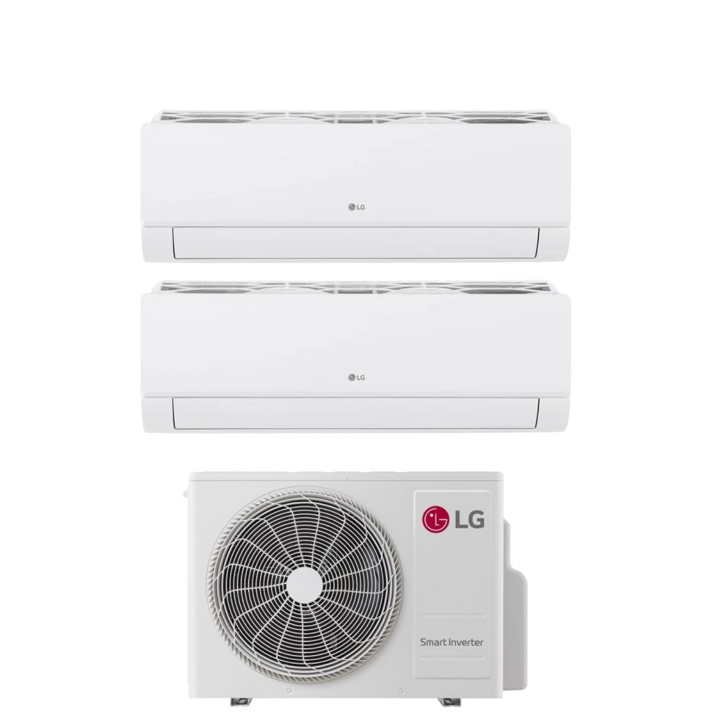 climatizzatore condizionatore lg dual split inverter serie libero smart 9+9 con mu2rw17 r 32 wi fi integrato