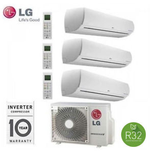 climatizzatore condizionatore lg trial split inverter serie libero 12_12_12 con mu3r21 ue0 r 32 12000_12000_12000 new 2018
